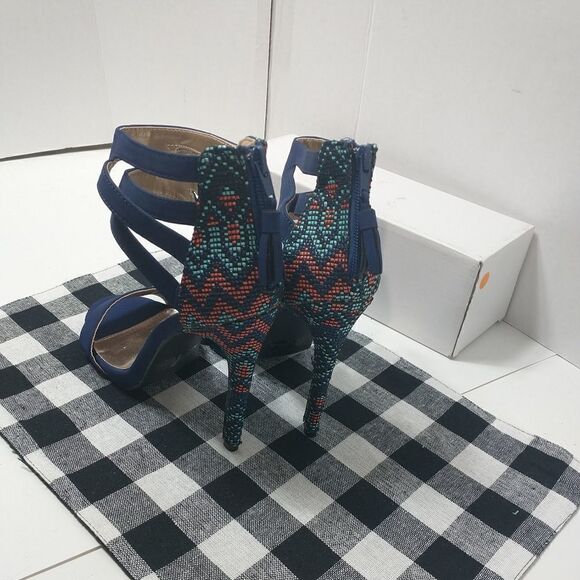 Charlotte Russe Blue Stiletto Heel  Size 10 - Picture 6 of 12